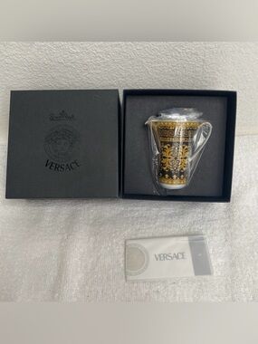NEW Authentic Versace Rosenthal Floralia Gold Creamer Dining Luxury Classic